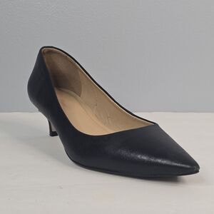 Massimo Matteo Black Kitten Heel Pumps